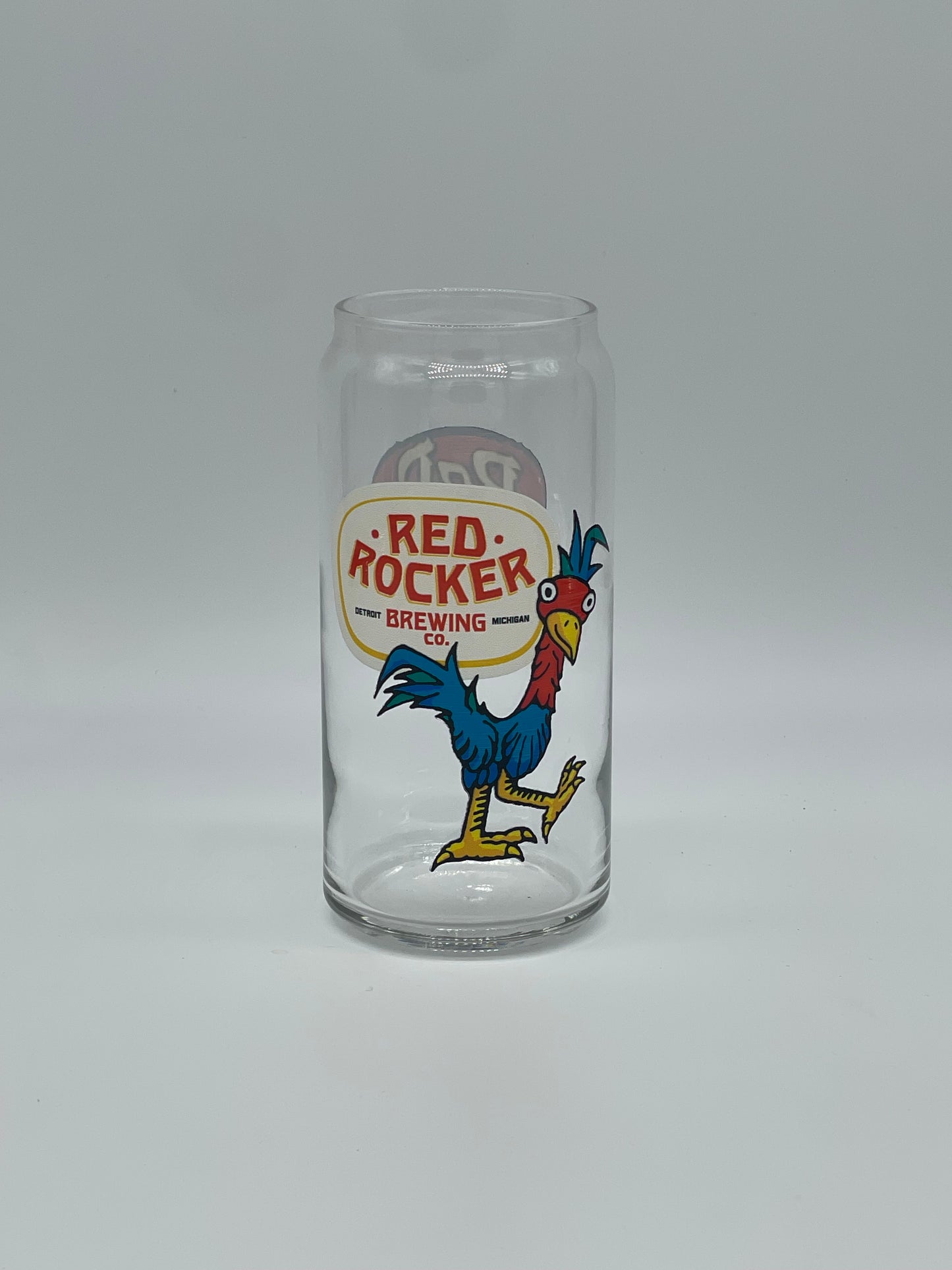 20oz Red Rocker Lager Can Glass