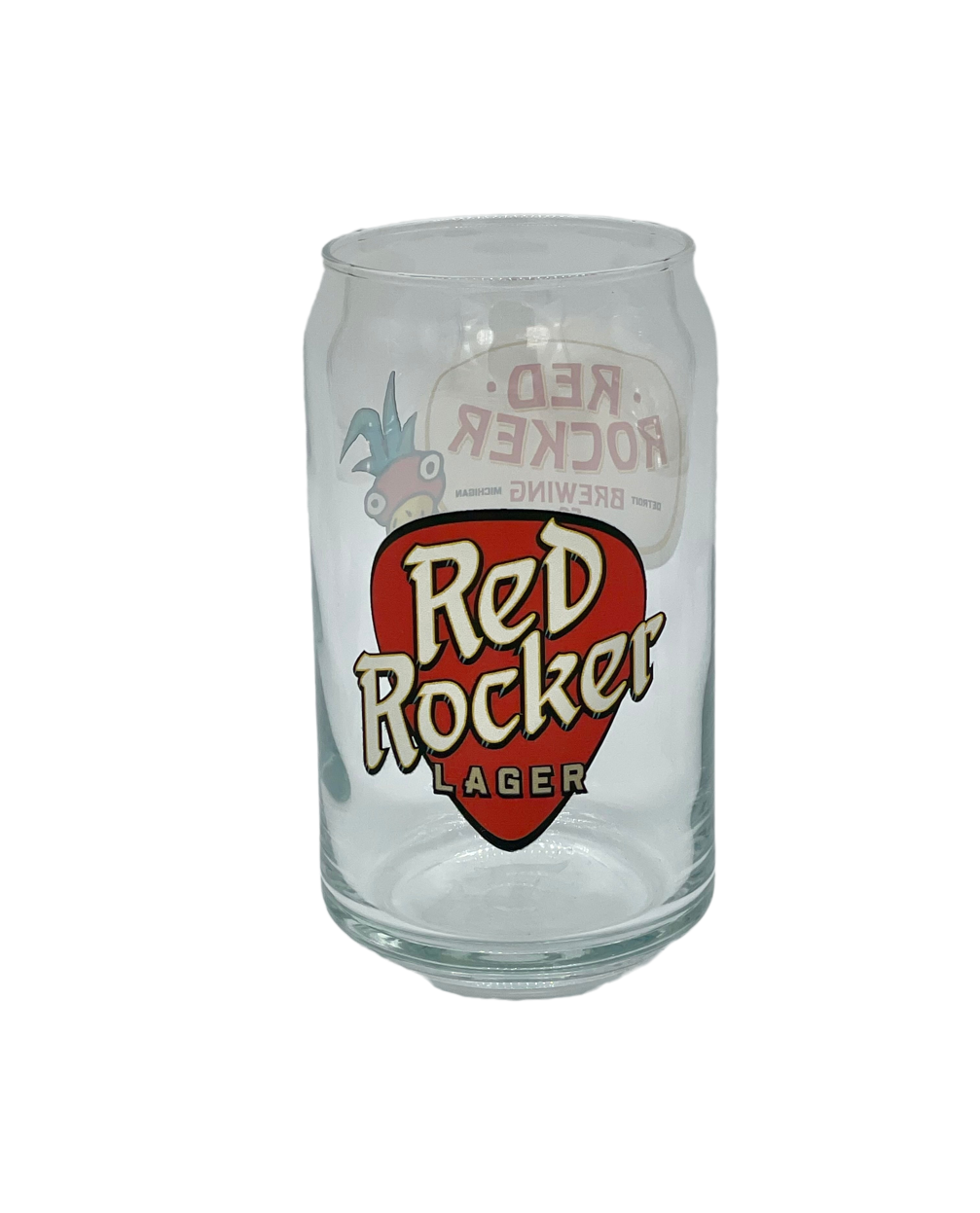 16oz Red Rocker Lager Can Glass