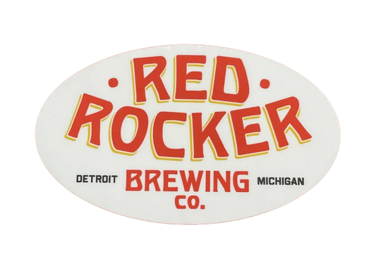 Red Rocker Oval Sticker