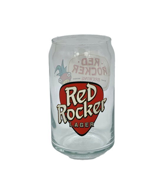16oz Red Rocker Lager Can Glass